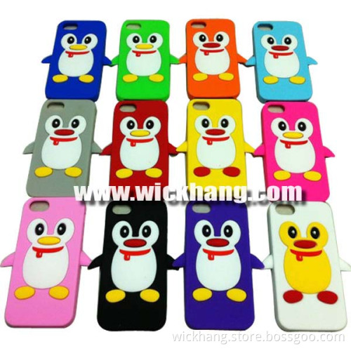 Cute Penguin Style Silicon Rubber Case for iPhone 5